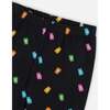 Capri Legging, Black And Multicolored Gummies - Leggings - 4