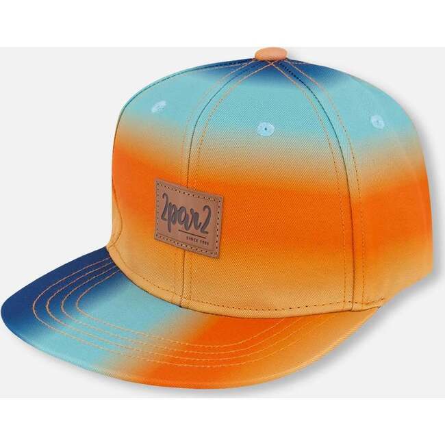 Cap, Navy Blue, Turquoise, And Orange