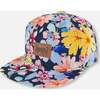 Cap, Navy And Yellow And Pink Flowers - Hats - 1 - thumbnail