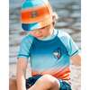 Cap, Navy Blue, Turquoise, And Orange - Hats - 3