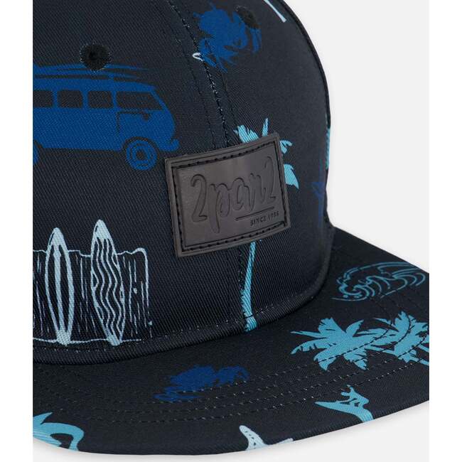 Cap, Light Blue Beach On Black - Hats - 5