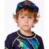 Cap, Blue And Green Dino On Navy - Hats - 3