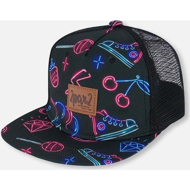 Cap, Black And Blue And Pink Items