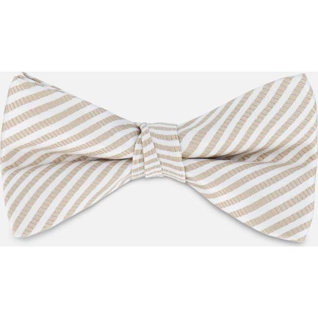 Bow Tie, Light Taupe Striped