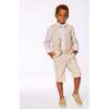 Bow Tie, Light Taupe Striped - Bowties & Ties - 3