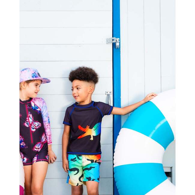 Boardshorts, Multicolored Crocodile - Swim Trunks - 2