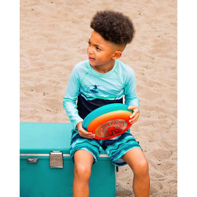 Boardshorts, Blue Wave And Black - Swim Trunks - 2