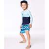 Boardshorts, Blue Wave And Black - Swim Trunks - 3