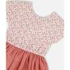 Bi-Material Dress With Top, Small Flowers And Pink - Dresses - 4