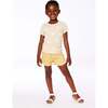 Crinkle Short, Pale Yellow And White - Shorts - 2