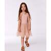 Bi-Material Dress With Mesh Skirt, Warm Old Pink - Dresses - 5