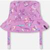 Beach Sun Hat, Old Mauve And Multicolored Butterflies - Hats - 1 - thumbnail