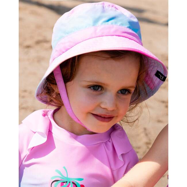 Beach Sun Hat, Pink, Orange, And Turquoise - Hats - 2