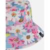 Beach Sun Hat, White, Pink, And Green Flowers - Hats - 4