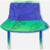 Beach Hat, Vibrant Blue And Green Dino - Hats - 1 - thumbnail