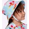 Beach Sun Hat, Turquoise And Pink Flowers - Hats - 3