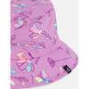 Beach Sun Hat, Old Mauve And Multicolored Butterflies - Hats - 4