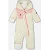 Baby One-Piece Sherpa Mid-Season Outerwear, Off-White And Pale Pink - Jackets - 1 - thumbnail