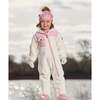 Baby One-Piece Sherpa Mid-Season Outerwear, Off-White And Pale Pink - Jackets - 3