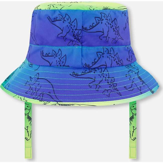 Beach Hat, Vibrant Blue And Green Dino - Hats - 4