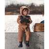 Baby One-Piece Sherpa Mid-Season Outerwear, Tan And Black - Jackets - 2