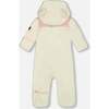 Baby One-Piece Sherpa Mid-Season Outerwear, Off-White And Pale Pink - Jackets - 4