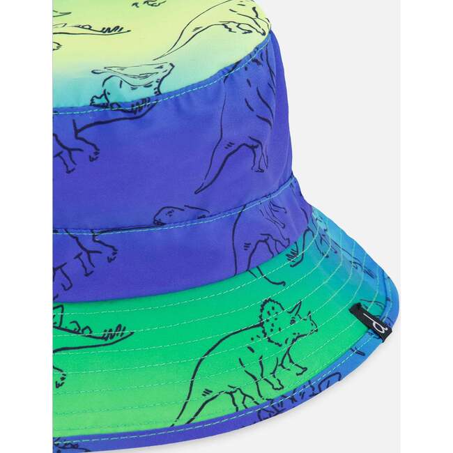 Beach Hat, Vibrant Blue And Green Dino - Hats - 5