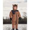 Baby One-Piece Sherpa Mid-Season Outerwear, Tan And Black - Jackets - 3