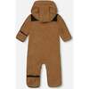 Baby One-Piece Sherpa Mid-Season Outerwear, Tan And Black - Jackets - 4