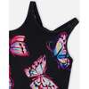 Beach Dress, Black And Multicolored Butterflies - Dresses - 4