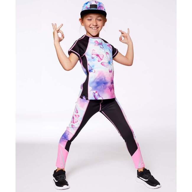 Athletic Top, Pink, Black And Butterfly - T-Shirts - 2