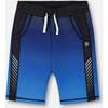 Athletic Shorts, Blue And Black - Shorts - 1 - thumbnail