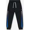Athletic Pants, Blue And Black - Sweatpants - 1 - thumbnail