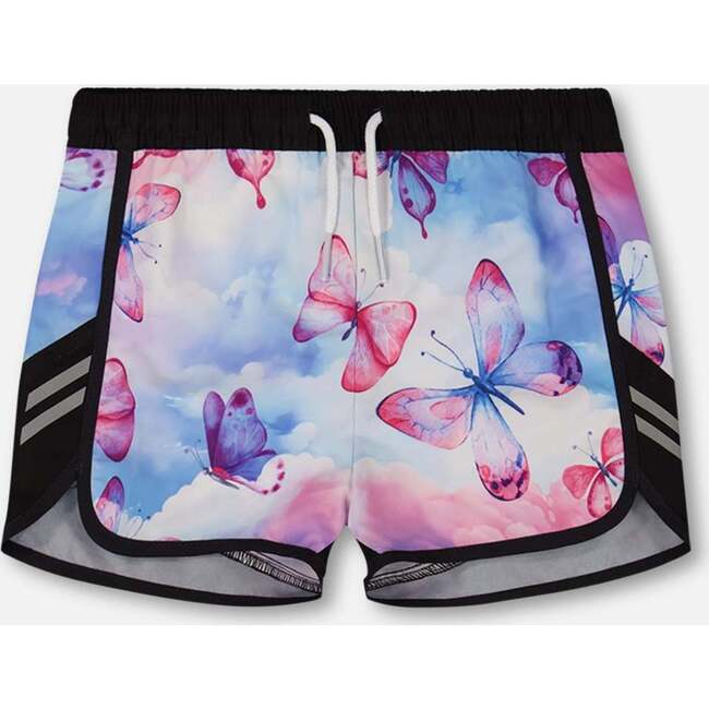 Athletic Short, Pink, Blue And Butterflies