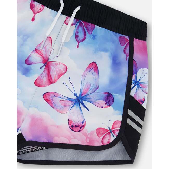 Athletic Short, Pink, Blue And Butterflies - Shorts - 4