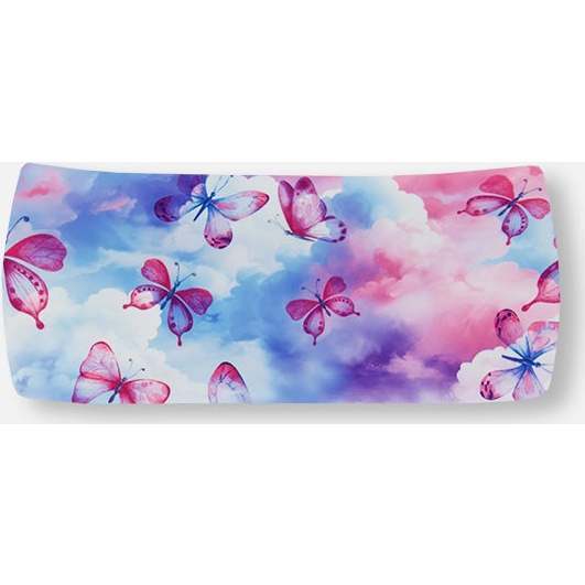 Athletic Headband, Pink, Blue And Butterflies