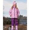 3-In-1 Mid-Season Outerwear Set With Jacket, Lilac And Multicolored Butterfly - Raincoats - 2