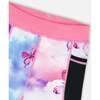 Athletic Leggings, Pink, Blue And Butterflies - Leggings - 4