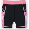 Athletic Biker Short, Black, Pink And Multicolored Butterflies - Shorts - 3