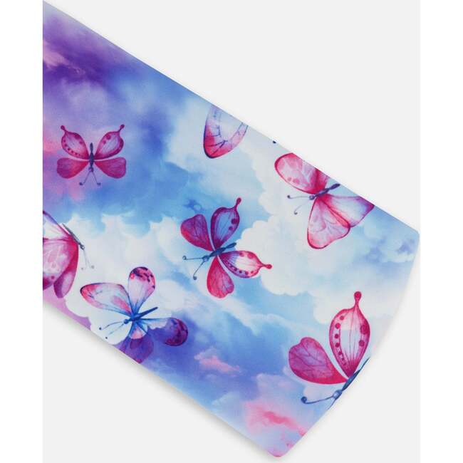 Athletic Headband, Pink, Blue And Butterflies - Bows - 4