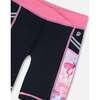 Athletic Biker Short, Black, Pink And Multicolored Butterflies - Shorts - 4