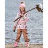 3-In-1 Mid-Season Outerwear Set With Jacket, Light Pink And Beige - Raincoats - 2