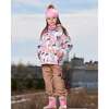 3-In-1 Mid-Season Outerwear Set With Jacket, Light Pink And Beige - Raincoats - 3