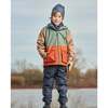 3-In-1 Mid-Season Outerwear Set, Gray, Beige, Orange, And Sage - Raincoats - 2