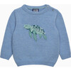 Little Timmy Turtle Sweater, Pale Blue - Sweaters - 1 - thumbnail