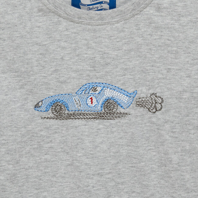 Sebastian Car T-Shirt, Grey Marl - T-Shirts - 3