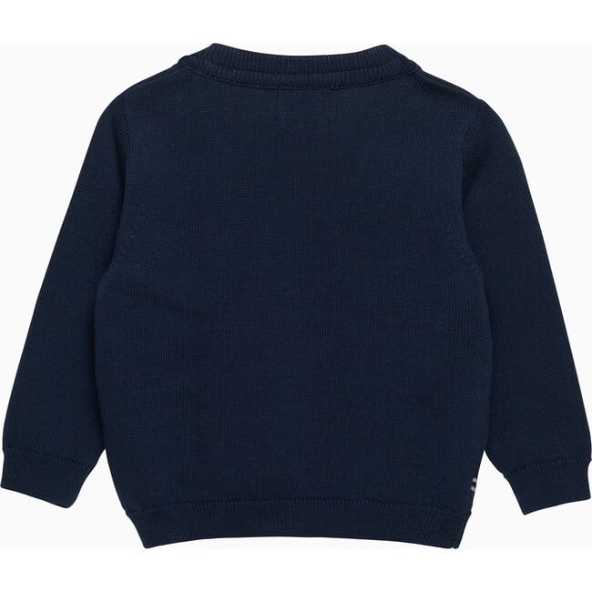 Little Train Cardigan, Navy - Cardigans - 2