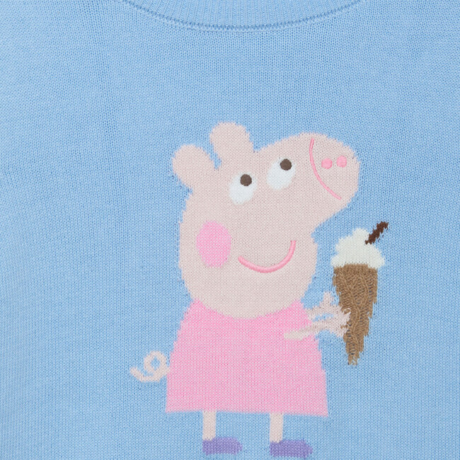 Peppa Knit Sweater, Blue - Sweaters - 3