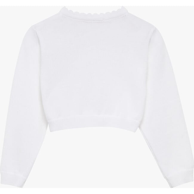 Little Sophie Cropped Cardigan, White - Cardigans - 2