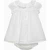 Little My First Smocked Dress, White Strawberries - Dresses - 2